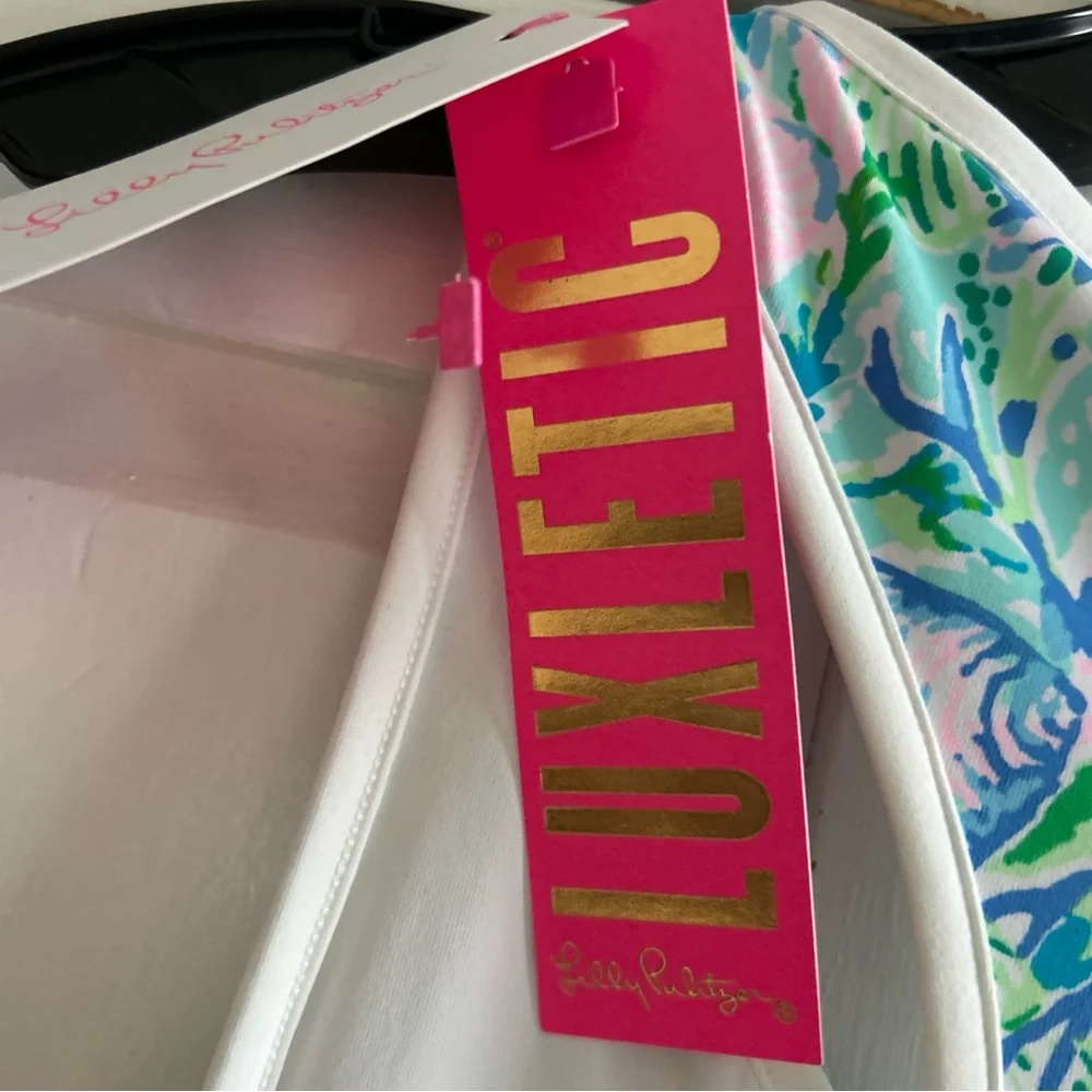 Lilly Pulitzer X Meryl Bra Tank Top Womens SMALL or MED Surf Blue Soleil $118